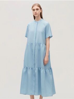 Short Sleeve Gathered Dress COS